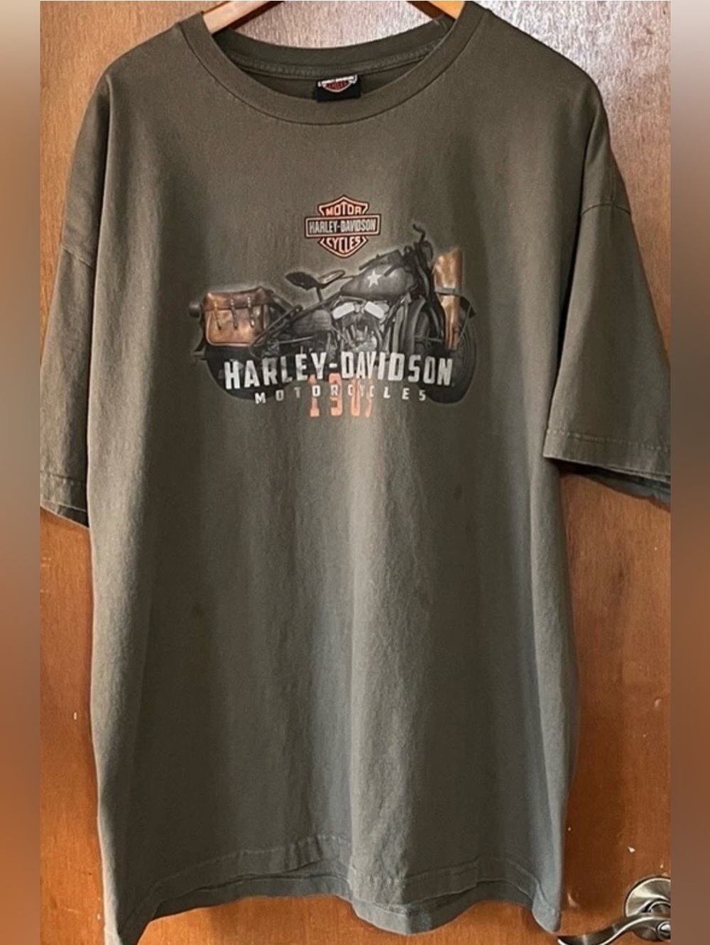 Harley-Davidson Vintage XL Men’s Olive Green Motorcycle Graphic T-Shirt